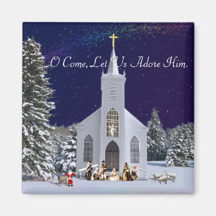 Nativity på kyrkan magnet