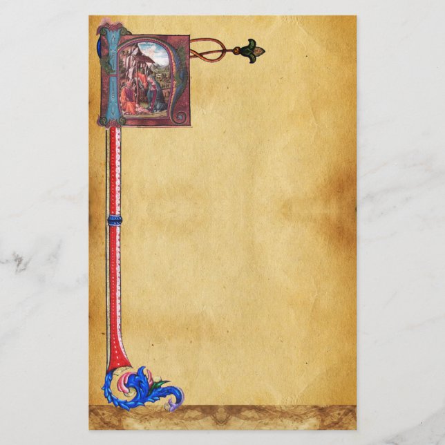 NATIVITY PARCHMENT Monogram Brevpapper (Framsida)