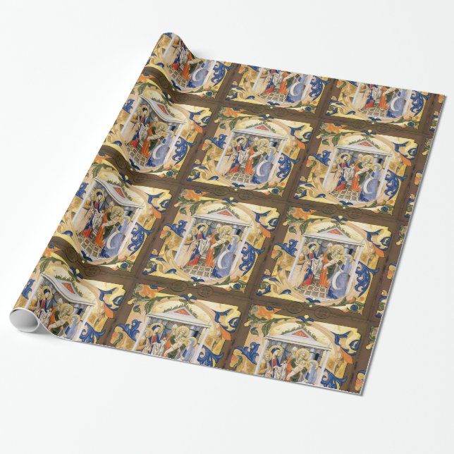 NATIVITY PARCHMENT PRESENTPAPPER (Utrullad)