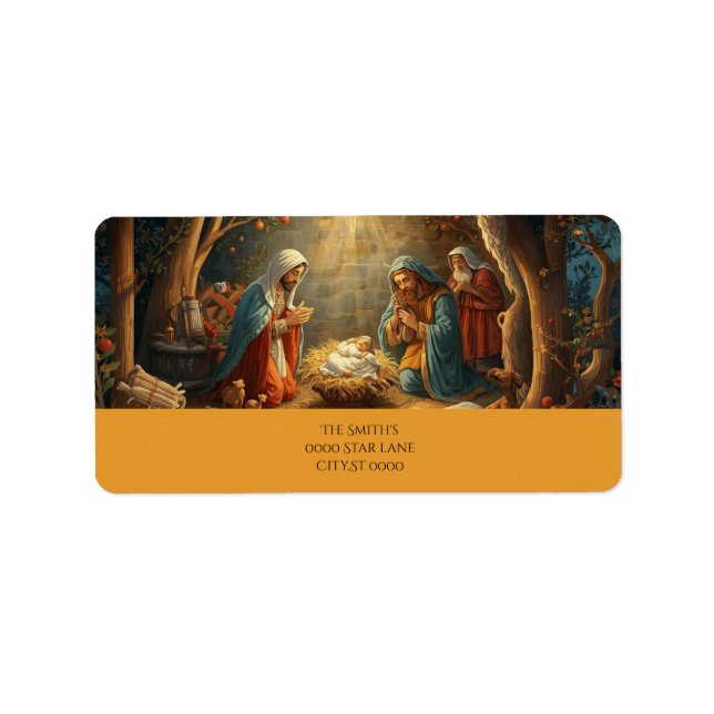 Nativity Scene address  Adressetikett (Framsidan)