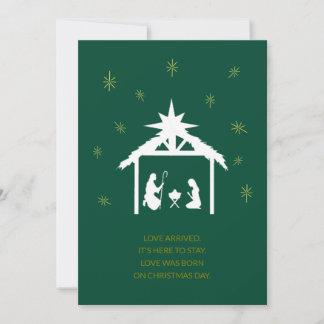 Nativity Scene Christmas Card Inbjudningar
