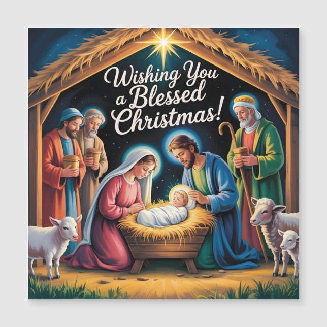 Nativity Scene Christmas Greeting (Framsida)