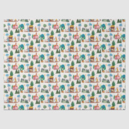 Nativity Scene Ecru Hand drawn Christmas