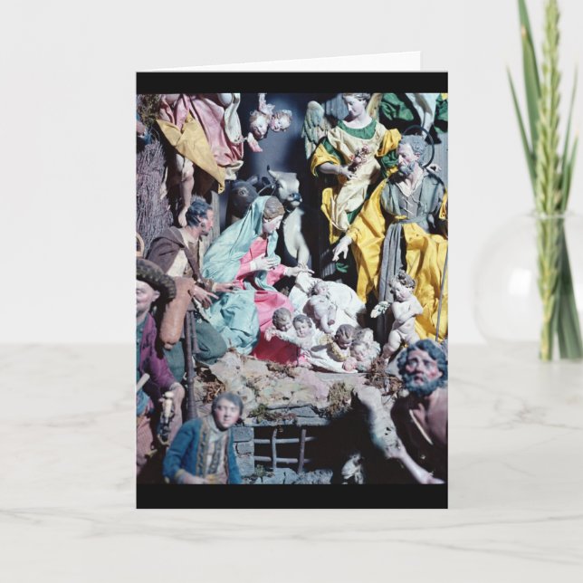 Nativity som göras i Naples Helgkort (Framsida)