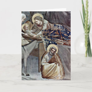 Nativity specificerar vid Giotto Di Bondone Helgkort
