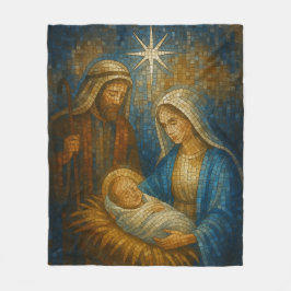 Nativity Stained Glass Mosaic | Holy Family  Fleecefilt