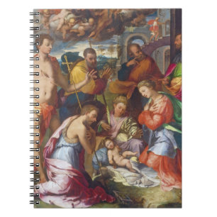 Nativityen, 1534 (olja på panel) anteckningsbok med spiral