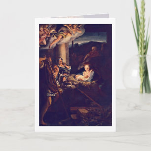 Nativityen av Antonio Allegri Da Correggio Helgkort