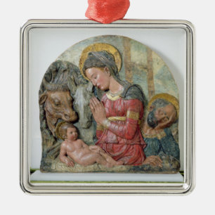 Nativityen, c.1460 (den målade terrakottan) julgransprydnad metall