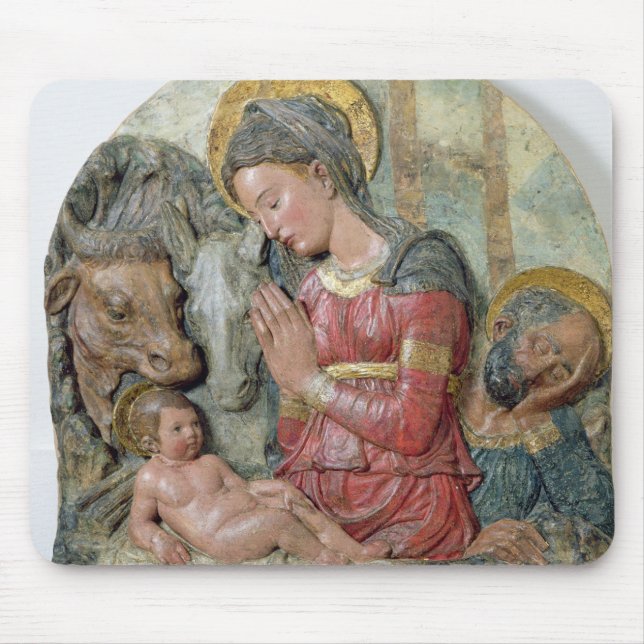 Nativityen, c.1460 (den målade terrakottan) musmatta (Framsidan)