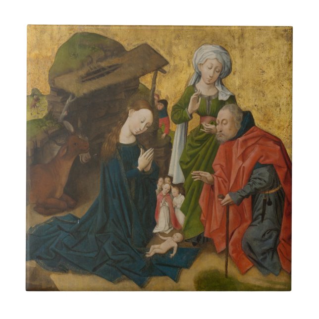 Nativityen, circa 1460 kakelplatta (Framsidan)