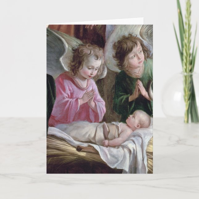 Nativityen, från det Buxtehude altaret, 1400-10 Helgkort (Framsida)