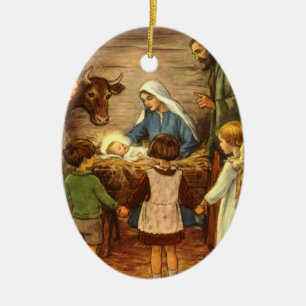 Nativityen - julprydnad julgransprydnad keramik