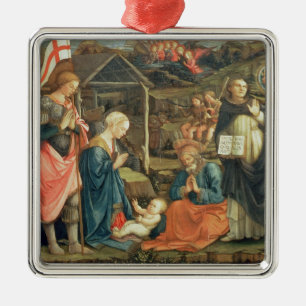 Nativityen med SS. Michael och Dominic, 1470 (t Julgransprydnad Metall