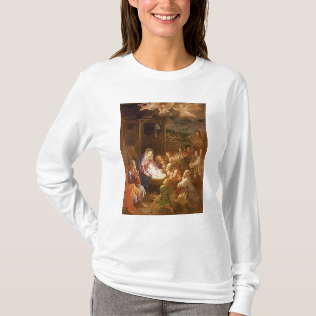 Nativityen på natten, 1640 tee shirt (Framsida)