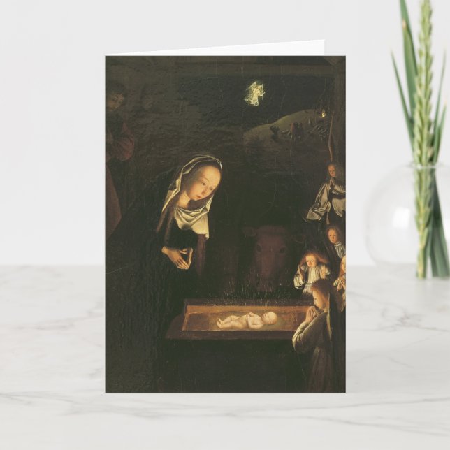 Nativityen på natten helgkort (Framsida)