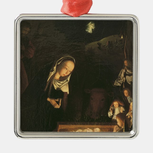 Nativityen på natten julgransprydnad metall (Framsidan)