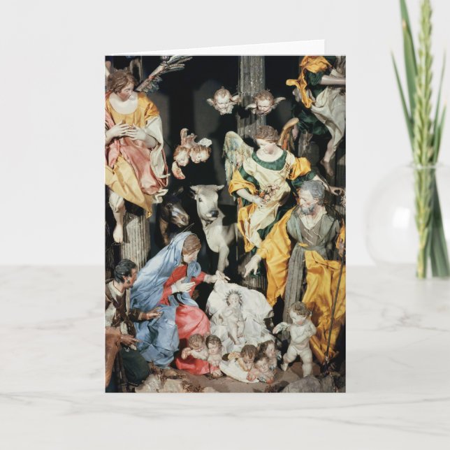 Nativityen som göras i Naples Helgkort (Framsida)