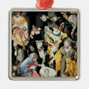 Nativityen som göras i Naples Julgransprydnad Metall