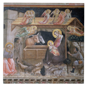 Nativityen, specificerar från livet av oskulden a kakelplatta