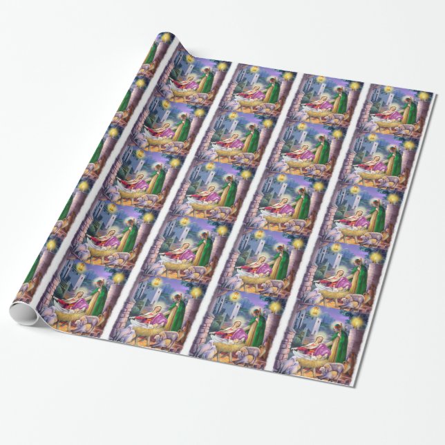 Nativityjul Presentpapper (Utrullad)