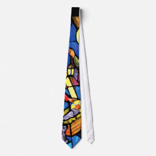 Nativitymålat glassjul slips