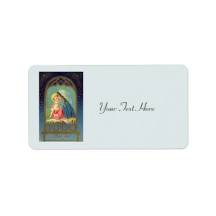 NativityMary innehav babyen Jesus Adressetikett