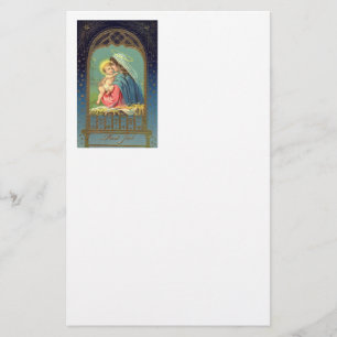 NativityMary innehav babyen Jesus Brevpapper