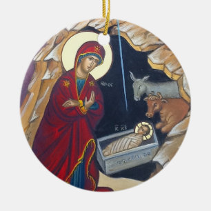 Nativityprydnaden - skräddarsy back.en julgransprydnad keramik