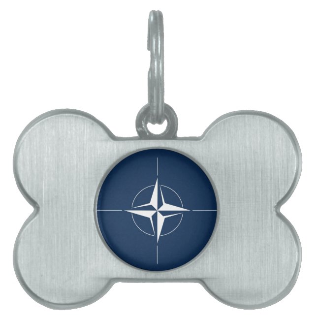 NATO-flagg Namnbricka Husdjur (Framsidan)