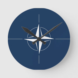 NATO-flagg Rund Klocka