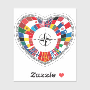 NATO Flagga Atlantiska Fördraget Klistermärken