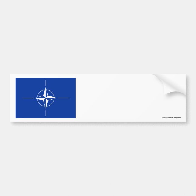Nato-flagga Bildekal (Framsidan)
