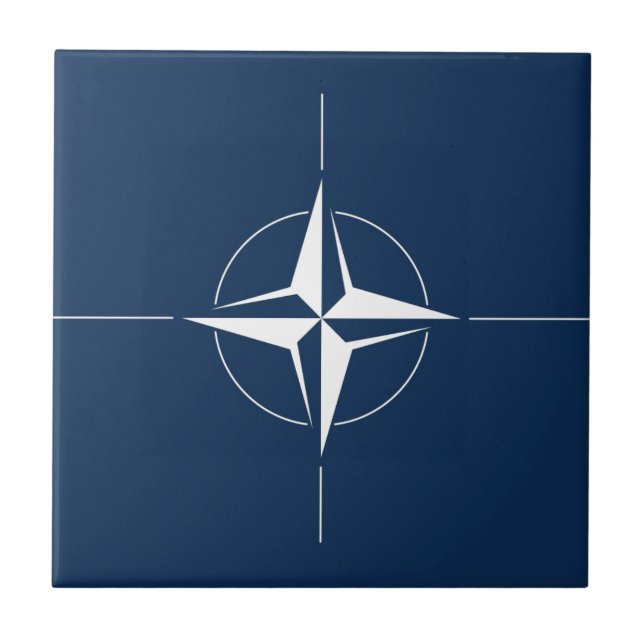 NATO-flagga Kakelplatta (Framsidan)