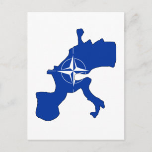 Nato flagga karta vykort
