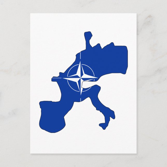 Nato flagga karta vykort (Framsida)