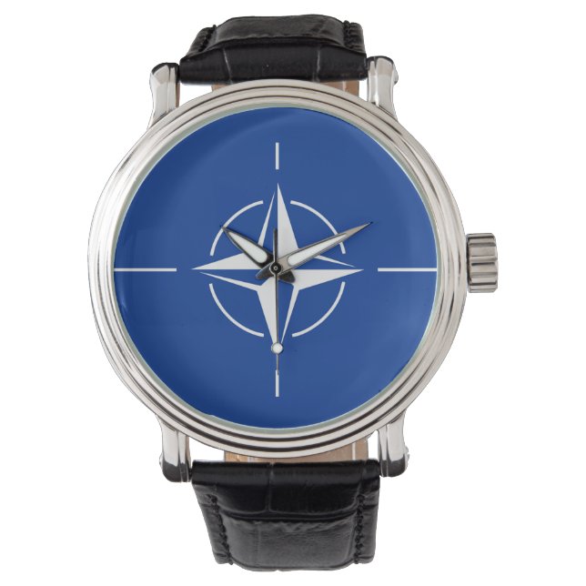 Nato flagga Nordatlantiska fördragsorganisationen  Armbandsur (Framsida)