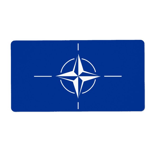 Nato flagga Nordatlantiska fördragsorganisationen  Fraktsedel (Framsidan)