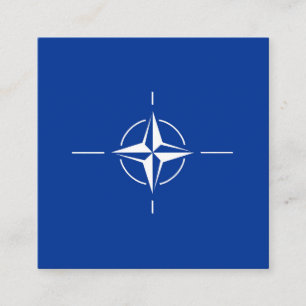 Nato flagga Nordatlantiska fördragsorganisationen Fyrkantigt Visitkort