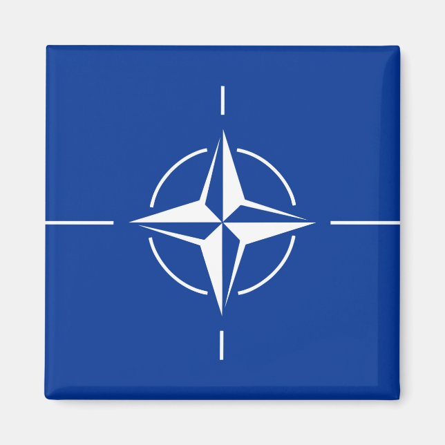 Nato flagga Nordatlantiska fördragsorganisationen  Magnet (Framsidan)