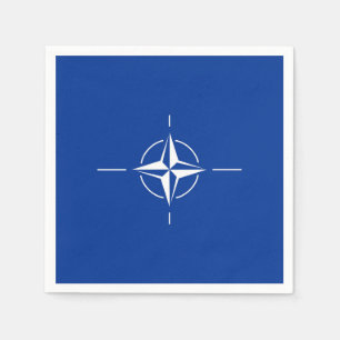 Nato flagga Nordatlantiska fördragsorganisationen Pappersservett