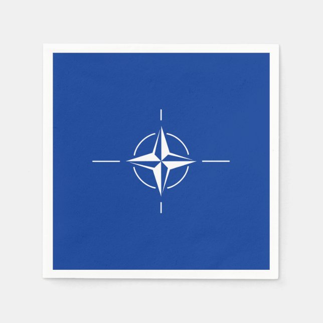 Nato flagga Nordatlantiska fördragsorganisationen  Pappersservett (Framsidan)