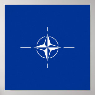 Nato flagga Nordatlantiska fördragsorganisationen Poster