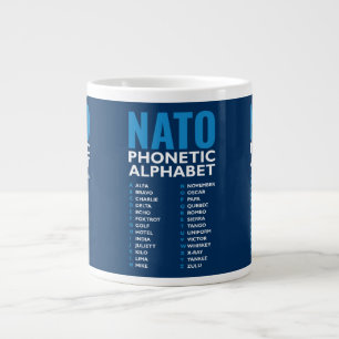 NATO Fonetisk Alfabet Alfa-Zulu Tabell Jumbo Mugg