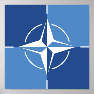 Nato ONAT flagga symbol Nordatlantiska fördragsor Poster