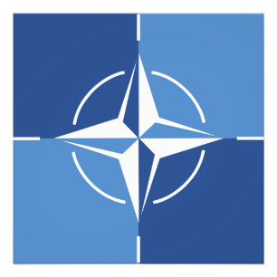 Nato ONAT flagga symbol Nordatlantiska fördragsorg Fototryck