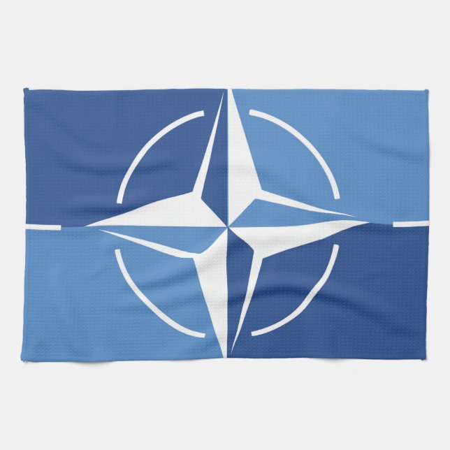 Nato ONAT flagga symbol Nordatlantiska fördragsorg Kökshandduk (Horisontell)