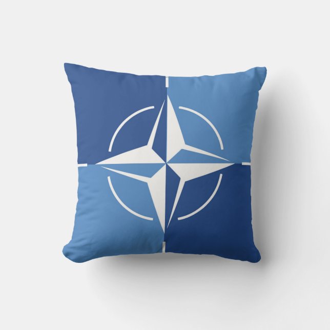 Nato ONAT flagga symbol Nordatlantiska fördragsorg Kudde (Framsida)
