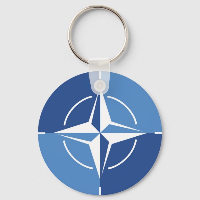 Nato ONAT flagga symbol Nordatlantiska fördragsorg Nyckelring (Framsida)