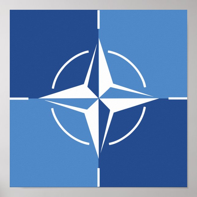 Nato ONAT flagga symbol Nordatlantiska fördragsorg Poster (Framsidan)